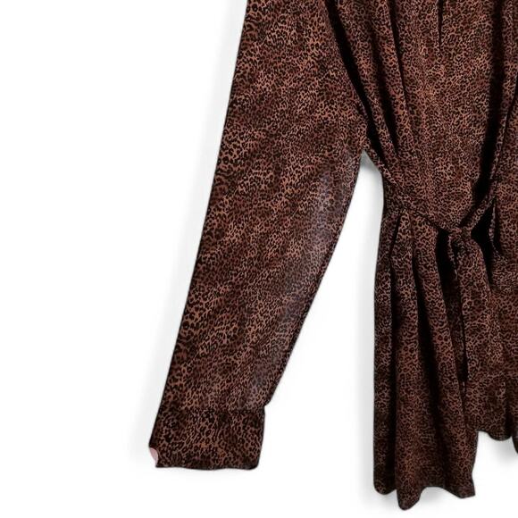 Victoria's Secret Leopard Animal Print Sheer Chiffon Robe - Size - Picture 6 of 10